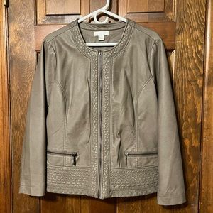 Christopher & Banks, faux leather jacket